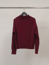 Pull col montant en maille côtelée – HY30709