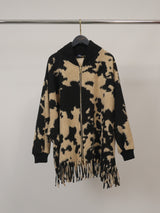Poncho en laine à franges – MJ84202-2