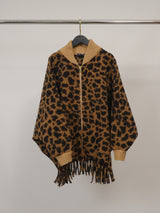 Poncho en laine à franges – MJ84202-2