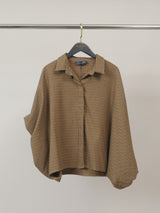 Chemise oversize à micro-pied-de-poule — THS38726P08