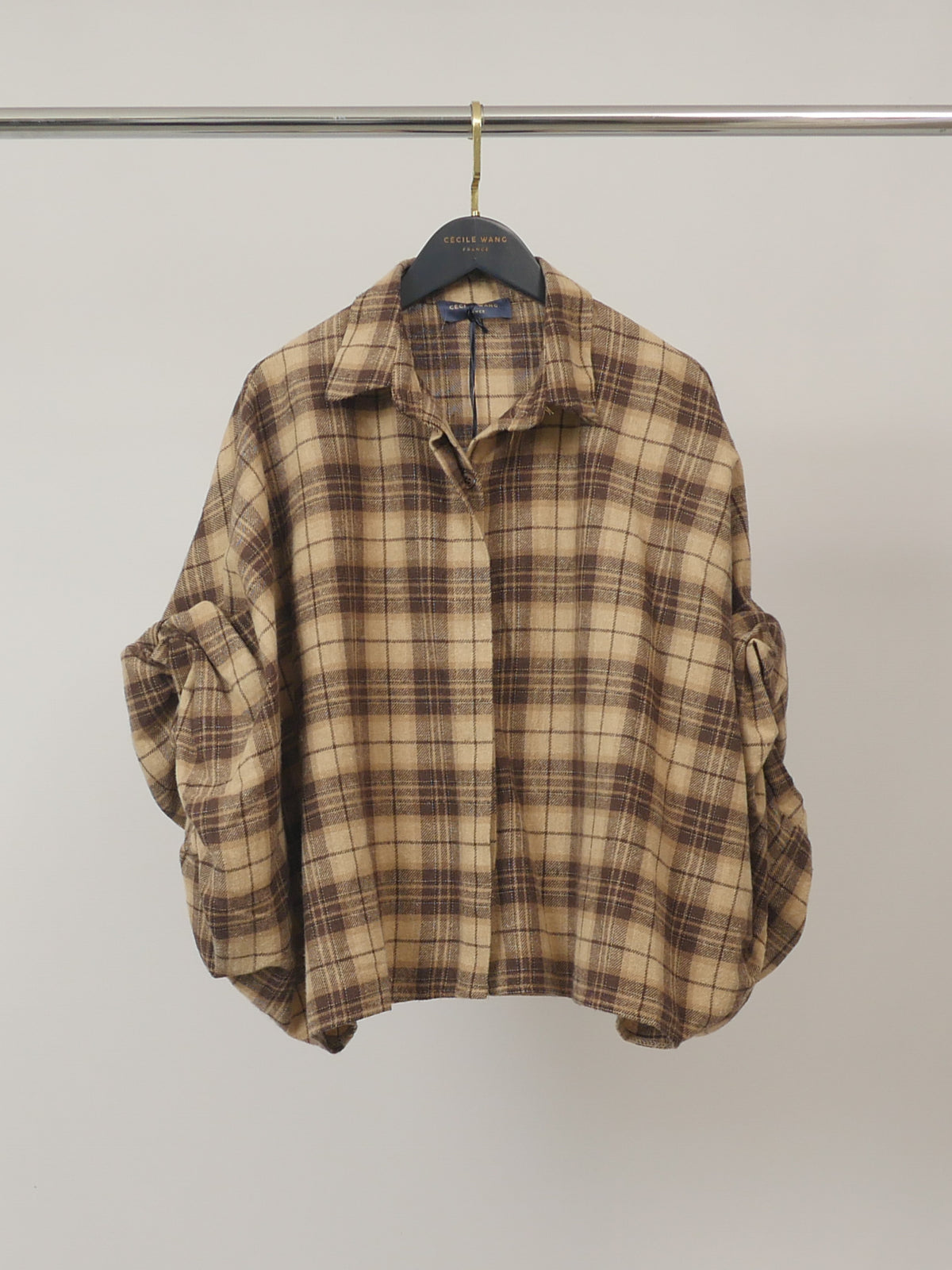 Chemise ample à carreaux – THS38726QST2
