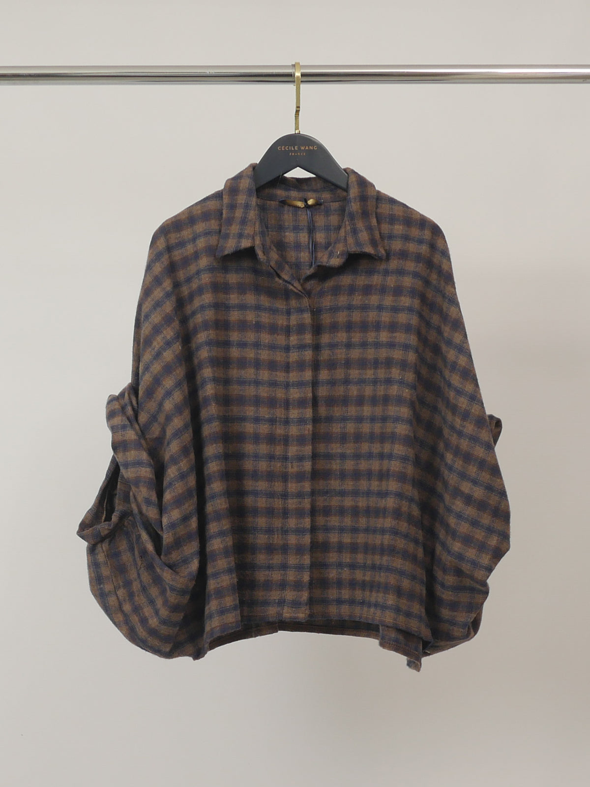 Chemise ample à carreaux – THS38726QST3