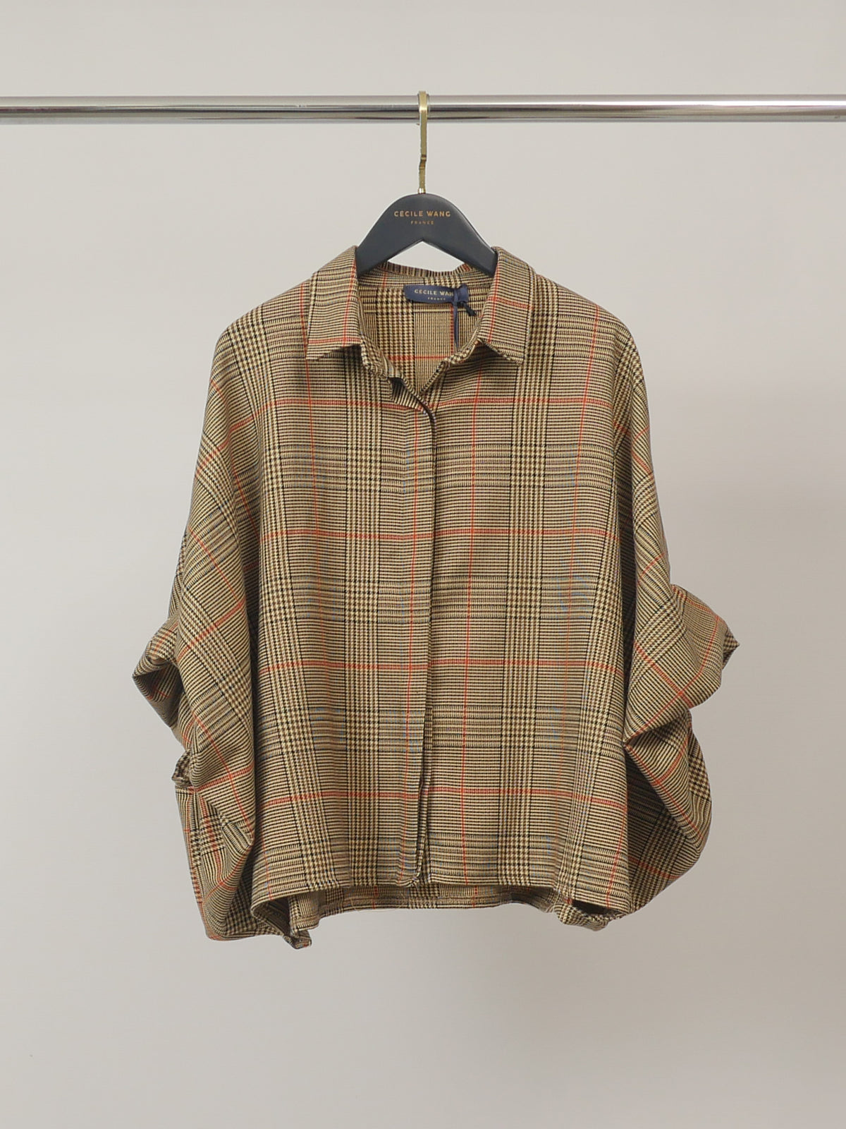Chemise ample à carreaux – THS38726PO6
