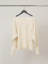Pull col bateau perlé – HY26057