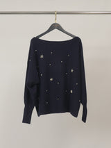 Pull col bateau perlé – HY26057