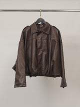 Veste ample en similicuir – THS82025PE8