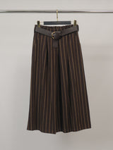 Jupe longue évasée à rayures et ceinture – THS52123RG2