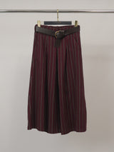 Jupe longue évasée à rayures et ceinture – THS52123RG2