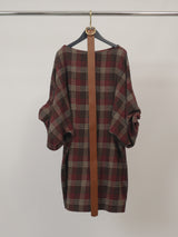 Robe ample à carreaux et manches bouffantes – THS35526QST2