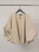 Poncho ample effet drapé à manches bouffantes – MF56746