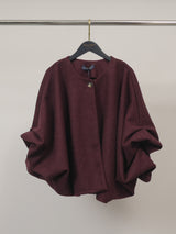 Poncho ample effet drapé à manches bouffantes – MF56746