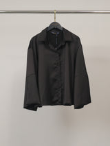 Chemise satinée ample à col chemisier – THS78726RP