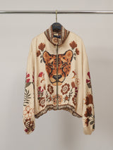 Blouson fluide imprimé animalier fleuri – KD88031VS-18H