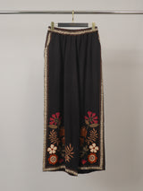 Pantalon satiné fluide à motif floral – KD9099VS-18H
