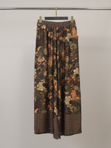 Pantalon fluide imprimé floral à taille élastiquée – KD7789VS-22