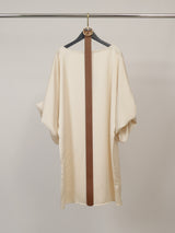 Robe satinée ample et ceinturée – THS35526RP