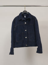 Veste en jean structurée à motif cachemire – CVA52610JC