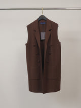 Veste sans manches structurée à double boutonnage – HY1877S