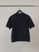 Pull en maille à manches courtes, col rond – DSY0355