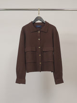 Veste en maille à poches plaquées – HY26036