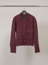 Veste en maille à poches plaquées – HY26036