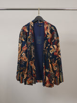 Veste kimono velours fluide à imprimé floral et animalier – KD10026-32