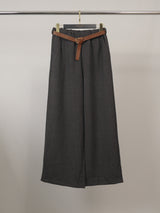 Pantalon large à pinces avec ceinture – THS78223FL1