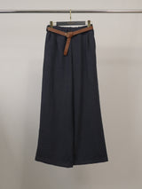 Pantalon large à pinces avec ceinture – THS78223FL1