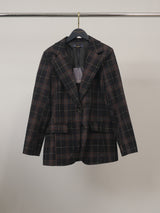 Veste blazer structurée à carreaux – THS55320PO2