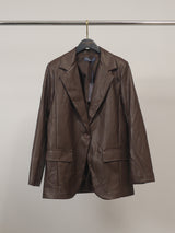 Blazer effet cuir à coupe droite – THS55320PE8