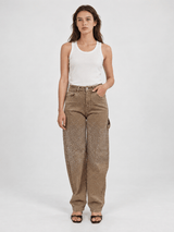 Pantalon jean large à effet strass dégradé – PF5409-24