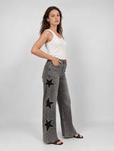 Jean large à étoiles strass – PF5432