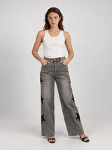 Jean large à étoiles strass – PF5432