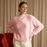 Pull col montant en kid mohair et alpaga PJ24370