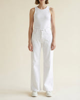 White wide-leg straight-cut jeans SD8057