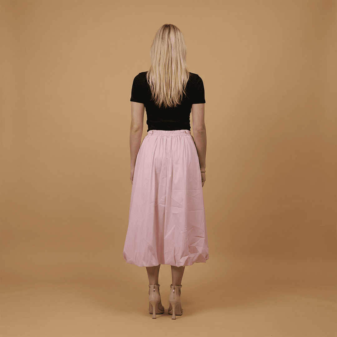 Jupe forme ballon taille haute à plis TDM06326