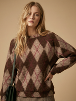 Load image into Gallery viewer, Wool sweater with diamond pattern, soft cut TDM11522-3
