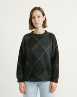 Wool sweater with diamond pattern, soft cut TDM11522-3