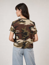 T-shirt en coton stretch à motif camouflage TDM12124JC16
