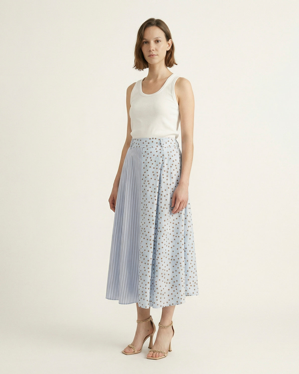 Jupe mi longue imprimé mix fluide tdm13626 3