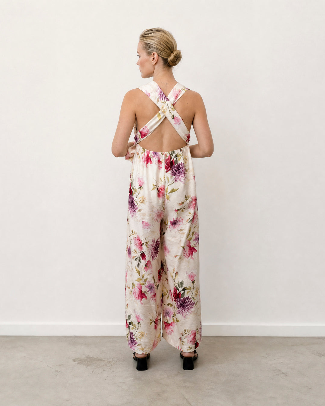 Combinaison fluide imprimé floral  TDM20123-6