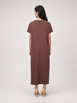 Robe longue rayée en coton TDM20524-4