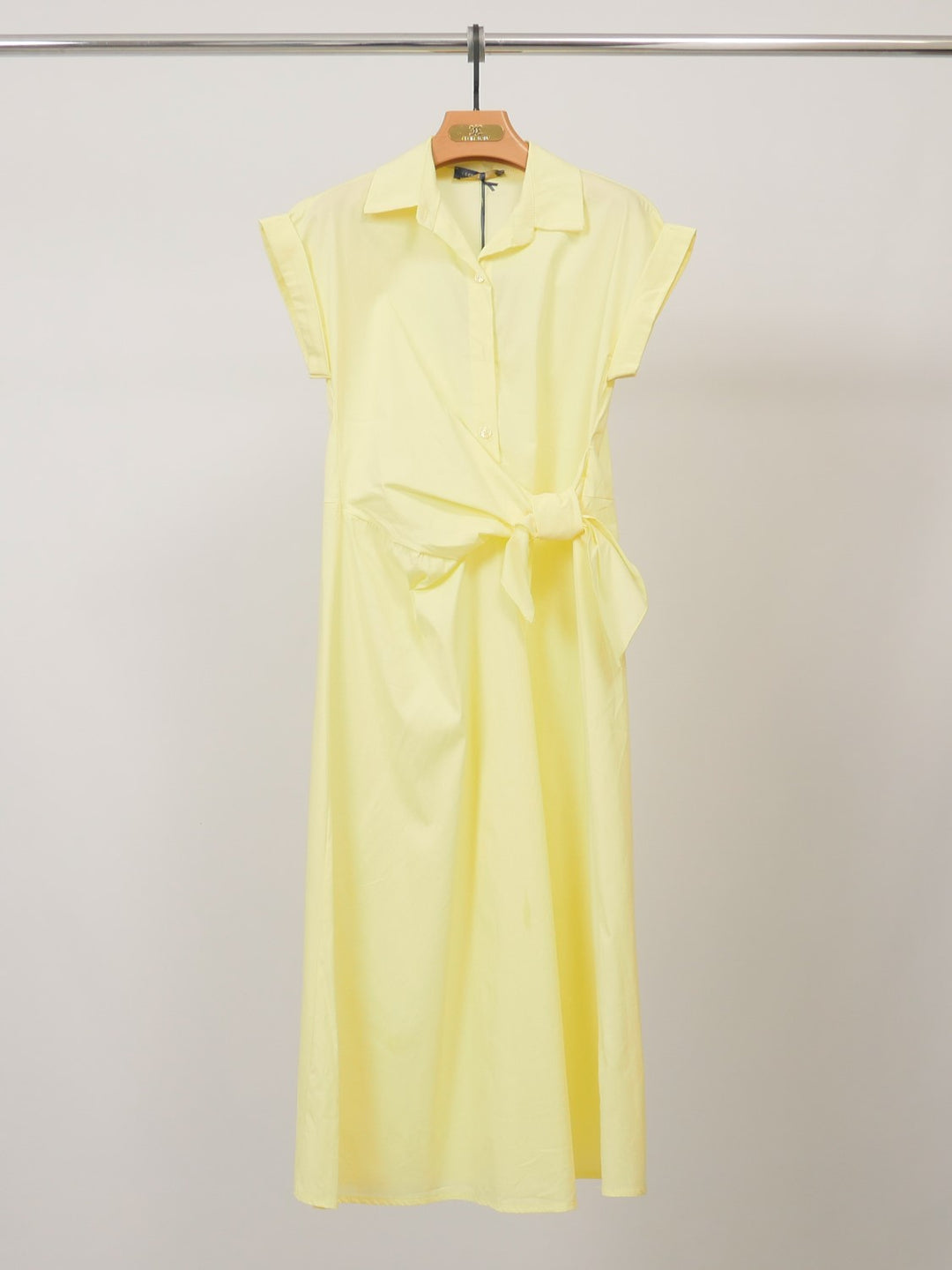 Robe chemise à nouer à la taille coupe fluide TDM23824-3