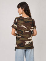 T-shirt camouflage à nœud drapé TDM26925-2