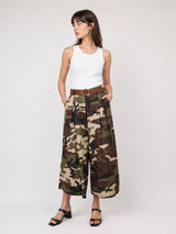 Jupe-culotte en coton à imprimé camouflage TDM27926-5