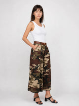 Jupe-culotte en coton à imprimé camouflage TDM27926-5