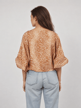 Blouse col bateau mouchetée – TDM28126PC121
