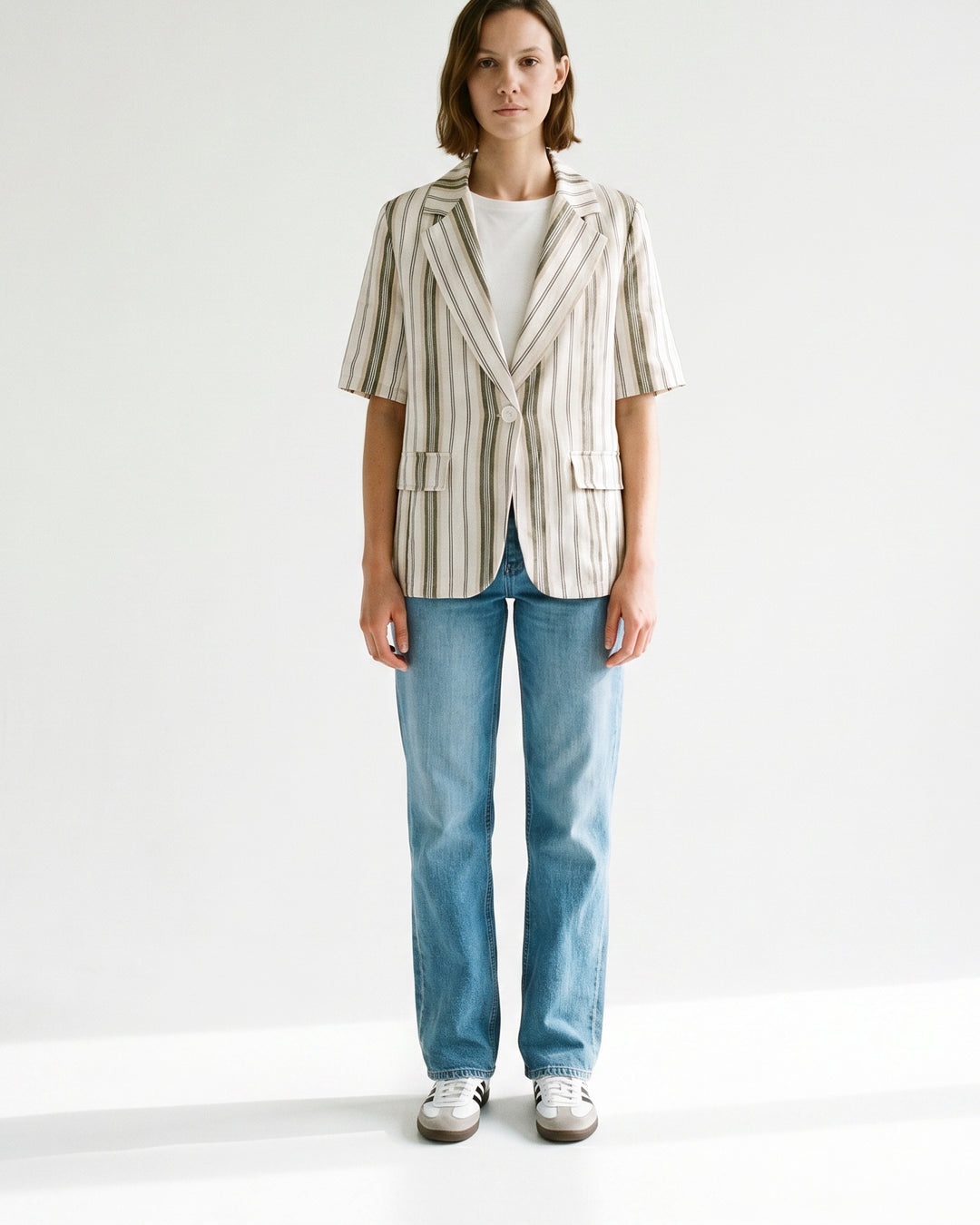 Veste rayée en coton TDM32125