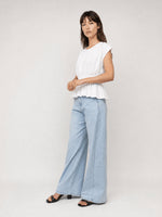 Load image into Gallery viewer, Top en coton à taille smockée TDM32726
