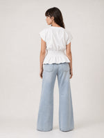 Load image into Gallery viewer, Top en coton à taille smockée TDM32726
